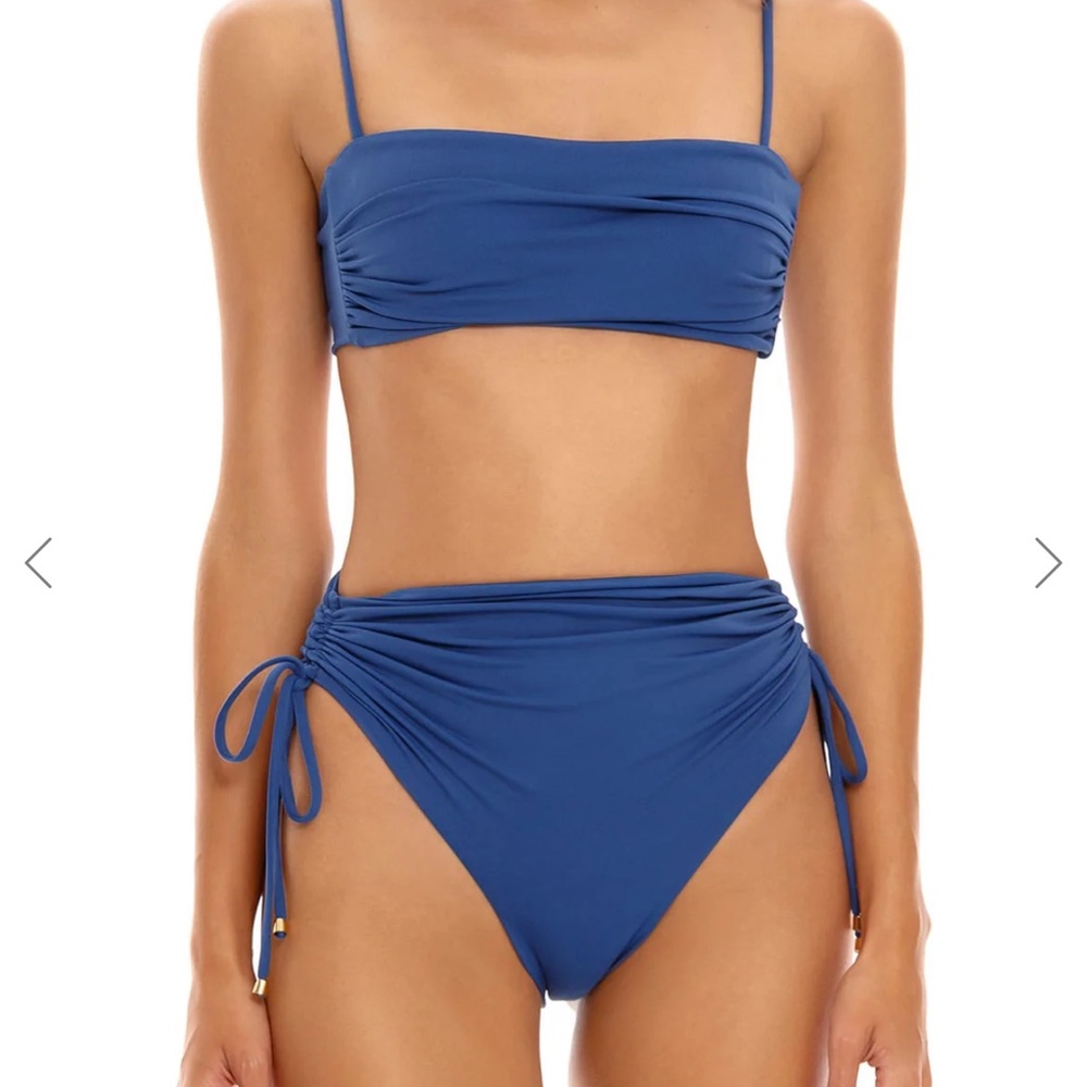 Agua bendita blue Helios bikini top and bottom set for sale!Brand new with tags